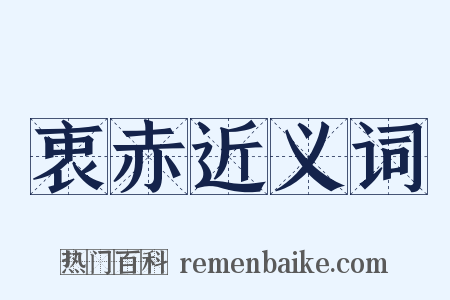 衷赤近义词是什么意思的图片
